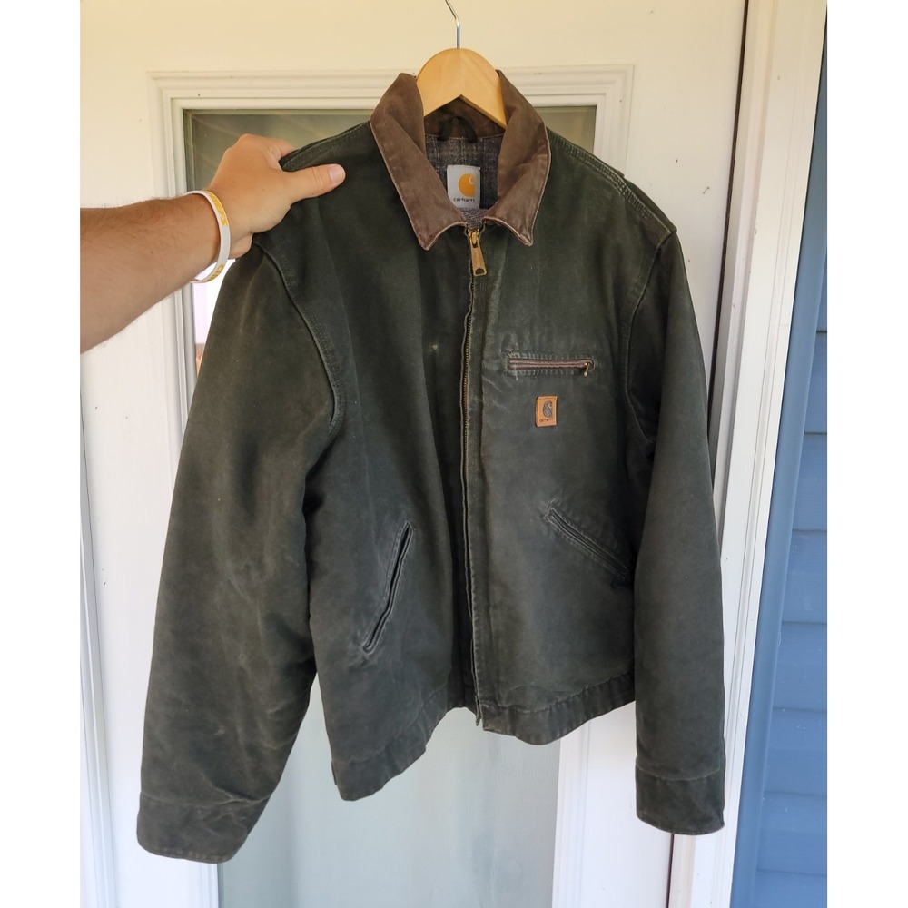 Vintage Y2K Carhartt J97 MOS Blanket Lined Detroit Jacket Mens Large Work Wear